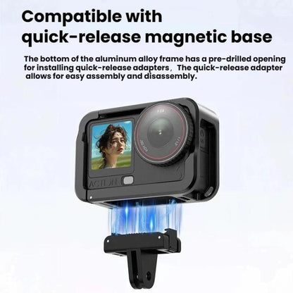 Jaula protectora expandible de aleación de aluminio para DJI Osmo Action 6 (negra) — imagen 6