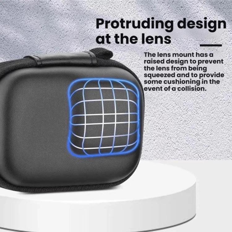 Estuche de almacenamiento de poliuretano resistente al agua para cámara con mosquetón para DJI Osmo Action 6 (negro) — image…