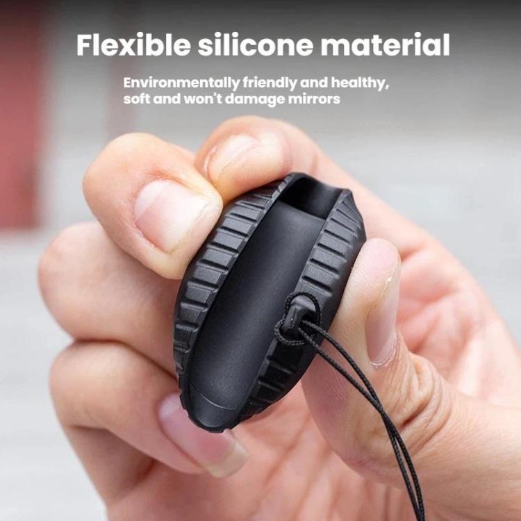 Tapa protectora de silicona resistente a arañazos para lente para DJI Osmo Action 6 (negra) — imagen 3