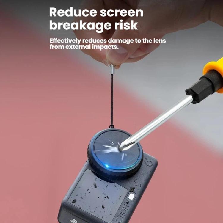Tapa protectora de silicona resistente a arañazos para lente para DJI Osmo Action 6 (negra) — imagen 4