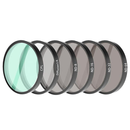 Filtro para lente de cámara : CPL+ND8+ND16+ND32+ND64+Difusión 1/4 para DJI Osmo Action 6