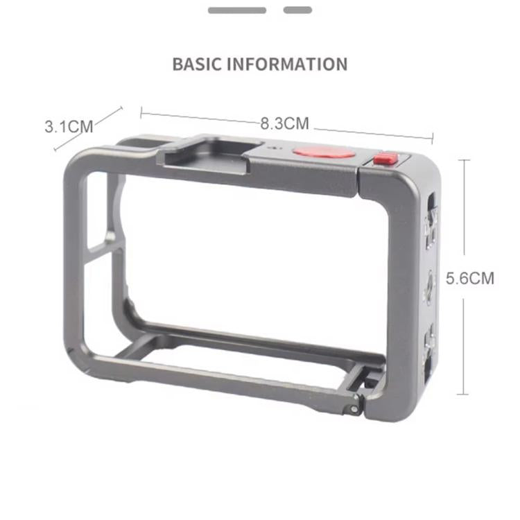 Jaula protectora de extensión metálica para DJI Osmo Action 6 (gris) — imagen 6