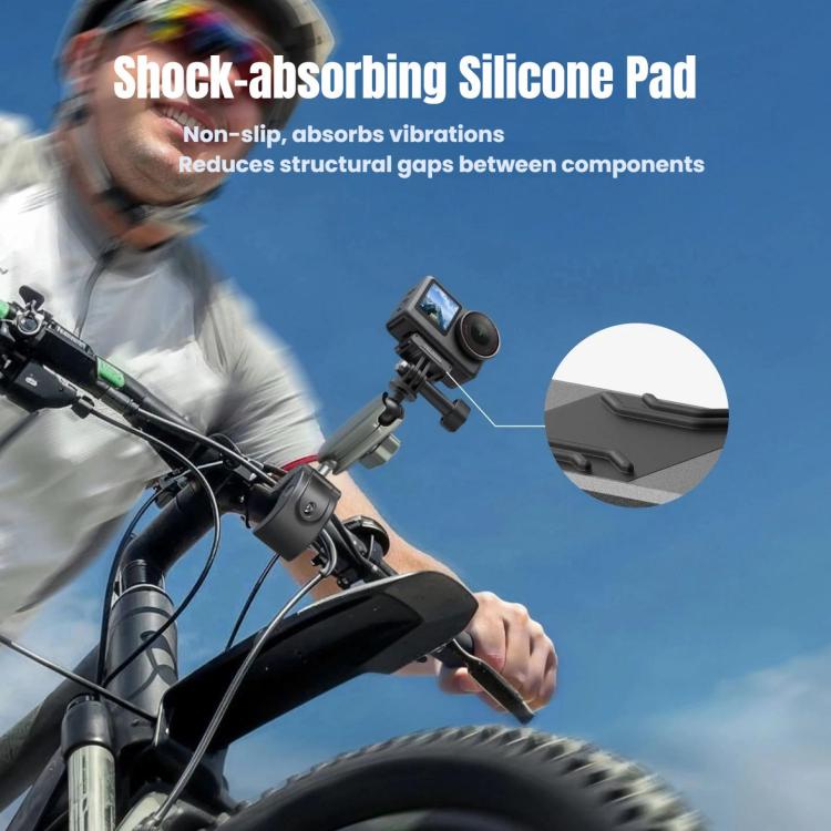 Soporte adaptador magnético de liberación rápida TELESIN con base de dos garras para DJI Osmo Action 6 (negro) — imagen 5