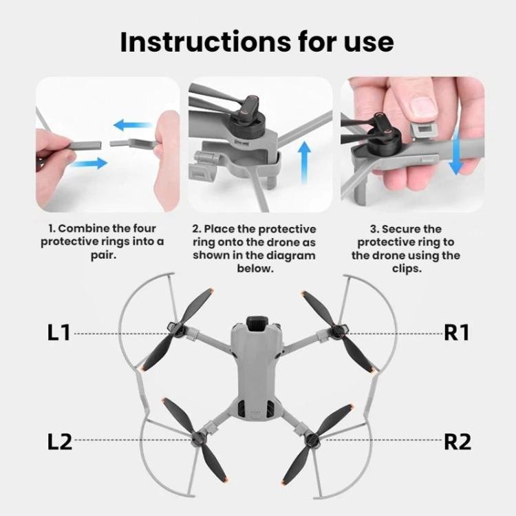 Soporte protector de hélices BRDRC para DJI Mini 5 Pro (Gris) — imagen 8