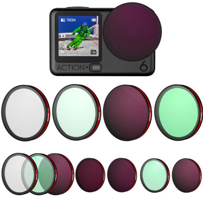 Filtros para lentes BRDRC, especificaciones: Difusión negra para DJI Osmo Action 6 — imagen 2