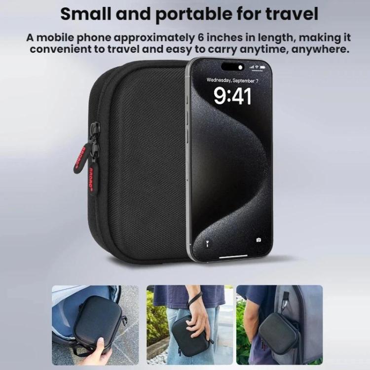 Bolsa protectora de transporte para cámara de acción BRDRC para DJI Osmo Action 6 (negra) — imagen 7