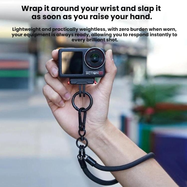 Correa de muñeca antirrobo BRDRC para cámaras de acción, videocámaras y teléfonos celulares, color: gris para DJI Osmo Pocke…