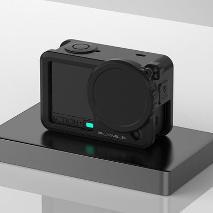Funda de silicona antigolpes Flymile para objetivo de cámara de acción para DJI Osmo Action 6 (negra) — imagen 2