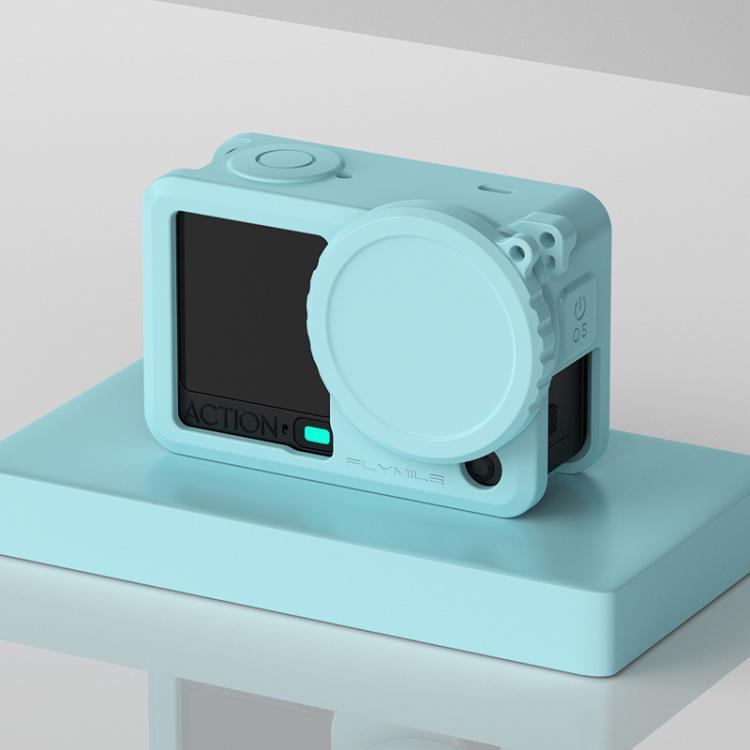 Funda de silicona antigolpes Flymile para objetivo de cámara de acción para DJI Osmo Action 6 (azul) — imagen 2