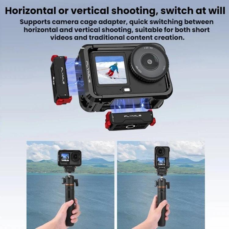 Base Adaptador de expansión de 1/4" con magnética de liberación rápida Flymile para DJI Osmo Action 6 (negro) — imagen 4