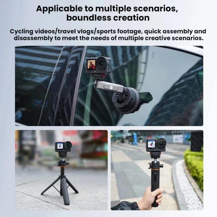 Base Adaptador de expansión de 1/4" con magnética de liberación rápida Flymile para DJI Osmo Action 6 (negro) — imagen 9