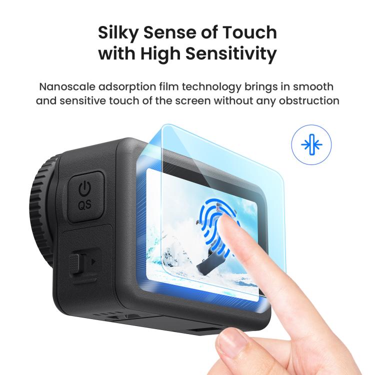 Protector de pantalla de vidrio templado aMagisn de dureza 9H para DJI Osmo Action 6 (paquete de 2) — imagen 5
