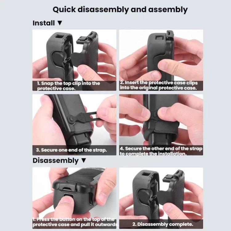 Funda protectora antigolpes para pantalla BRDRC de para DJI Osmo Pocket 3 (rosa) — imagen 10