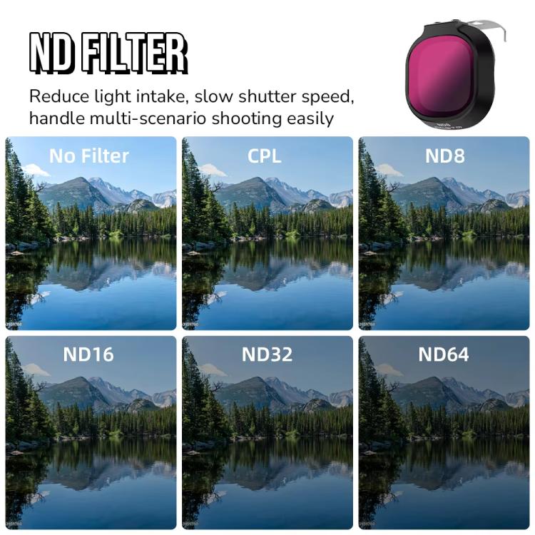 Filtros RCSTQ para dron 2: polarizadores, lentes suaves y reductores de luz. Accesorios incluidos: UV+CPL+ND8 para DJI Neo —…