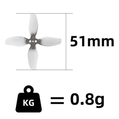 Hélices 2 RCSTQ 2 pares de espirales de cuatro palas de repuesto para DJI Neo (gris) — imagen 6