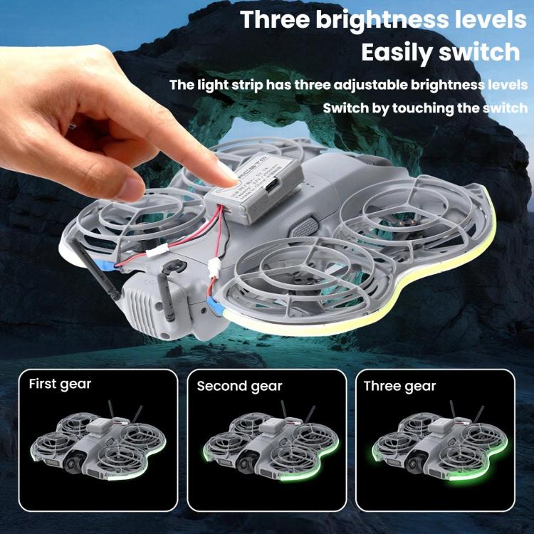 Tira de luz luminosa RCSTQ de alta luminosidad para vuelo nocturno 2 para DJI Neo (azul) — imagen 3