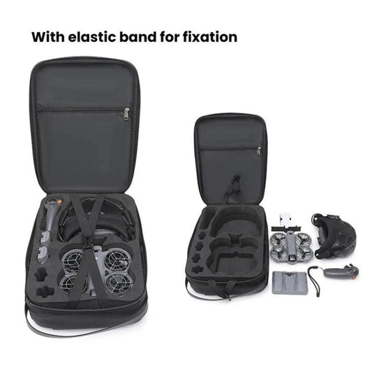 Bolsa organizadora de doble hombro rígida para kit de vuelo suave 2 BKano para DJI Neo (Gris oscuro) — imagen 2