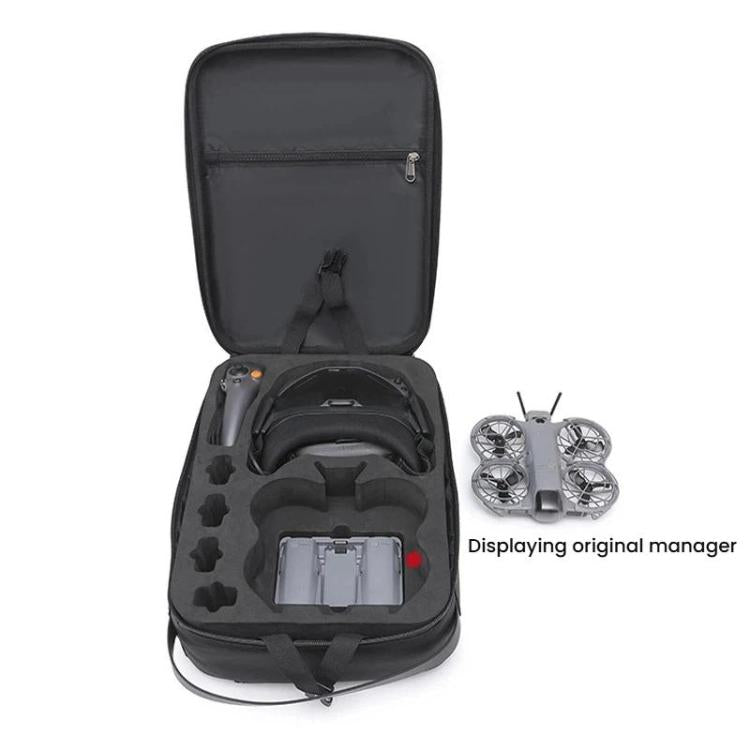 Bolsa organizadora de doble hombro rígida para kit de vuelo suave 2 BKano para DJI Neo (Gris oscuro) — imagen 4