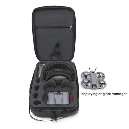 Bolsa organizadora de doble hombro rígida para kit de vuelo suave 2 BKano para DJI Neo (Gris oscuro) — imagen 4