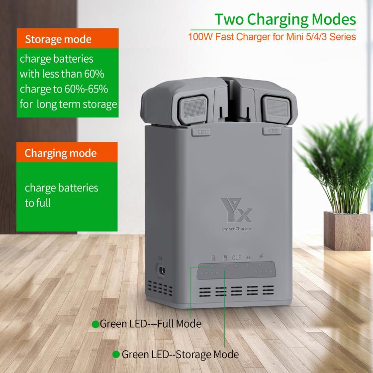 Batería Cargador de YX de 100 W para DJI Mini 5 Pro / Mini 4 Pro / Mini 3 Pro para DJI DJI Mini 5 Pro, DJI Mini 4 Pro, DJI M…