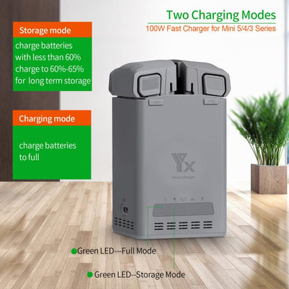 Batería Cargador de YX de 100 W para DJI Mini 5 Pro / Mini 4 Pro / Mini 3 Pro para DJI DJI Mini 5 Pro, DJI Mini 4 Pro, DJI M…