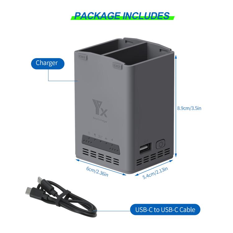 Batería Cargador de YX de 100 W para DJI Mini 5 Pro / Mini 4 Pro / Mini 3 Pro para DJI DJI Mini 5 Pro, DJI Mini 4 Pro, DJI M…