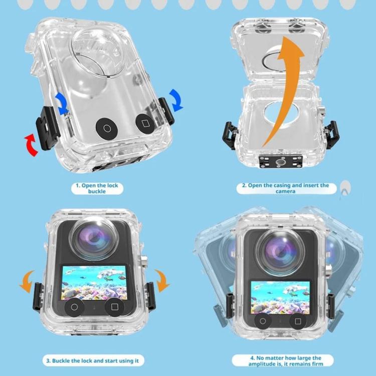 Estuche impermeable invisible para cámara subacuática, para buceo a 40 m de profundidad para DJI Osmo 360 — imagen 5
