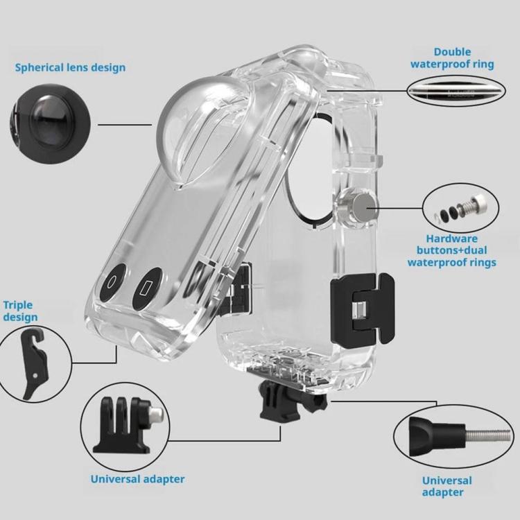 Estuche impermeable invisible para cámara subacuática, para buceo a 40 m de profundidad para DJI Osmo 360 — imagen 6
