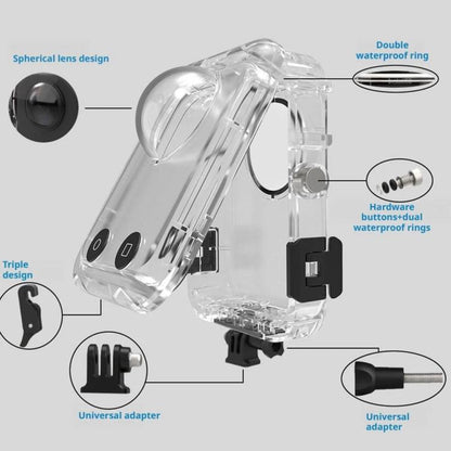 Estuche impermeable invisible para cámara subacuática, para buceo a 40 m de profundidad para DJI Osmo 360 — imagen 6