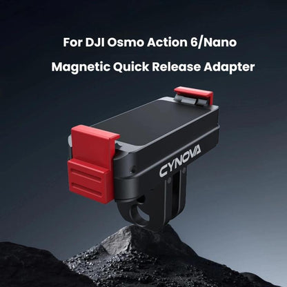 Adaptador de montaje de liberación rápida magnético CYNOVA para DJI Osmo Action 6 (negro) — imagen 3