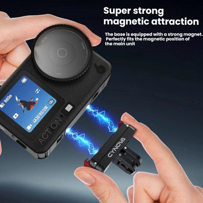 Adaptador de montaje de liberación rápida magnético CYNOVA para DJI Osmo Action 6 (negro) — imagen 4