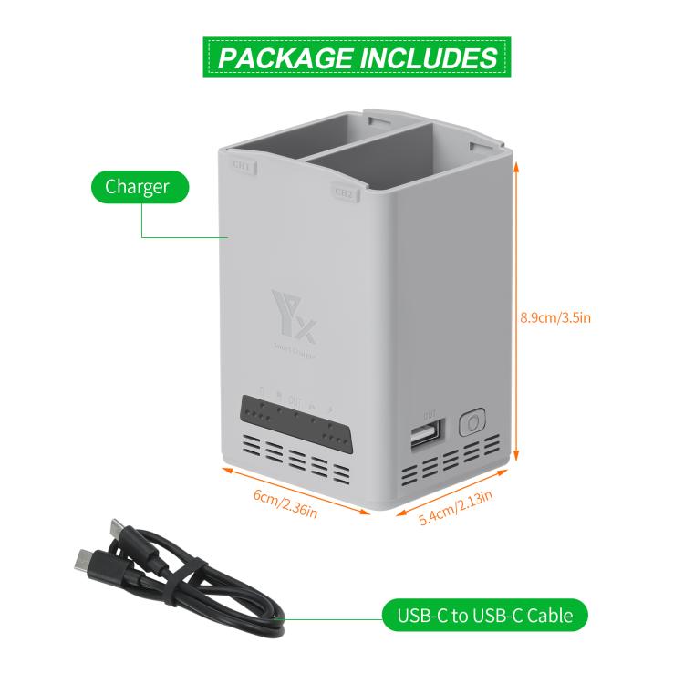 Batería Cargador de YX de 65 W para DJI Mini 5 Pro / Mini 4 Pro / Mini 3 Pro para DJI DJI Mini 5 Pro, DJI Mini 4 Pro, DJI Mi…