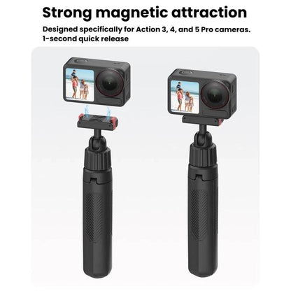 Trípode de mano magnético de liberación rápida para selfies con rotación de 360 grados, 4 y 3 para DJI Osmo Action 5 (negro)…