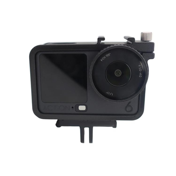 Jaula para cámara, marco protector anticaídas y a prueba de golpes para DJI Osmo Action 6 (naranja) — imagen 3