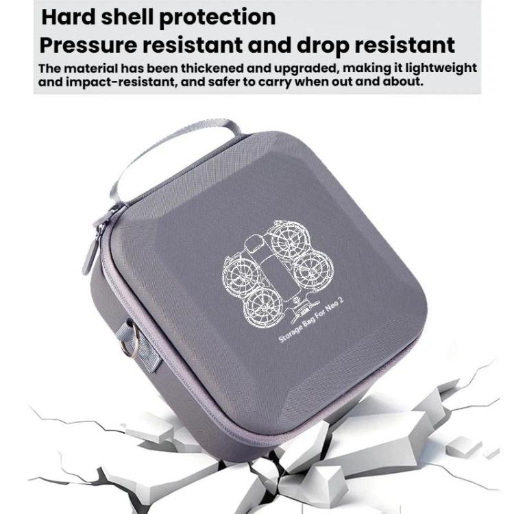 Estuche rígido organizador, bolsa de almacenamiento portátil para exteriores para DJI Neo (gris) — imagen 6