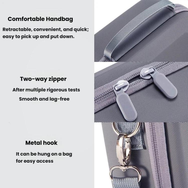 Estuche rígido organizador, bolsa de almacenamiento portátil para exteriores para DJI Neo (gris) — imagen 9