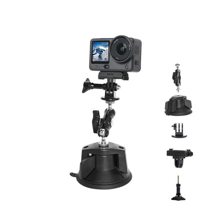 Soporte de ventosa para parabrisas de auto con rotación de 360 grados y base de vacío para DJI Osmo Action 6 (negro)
