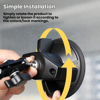 Soporte de ventosa para parabrisas de auto con rotación de 360 grados y base de vacío para DJI Osmo Action 6 (negro) — image…