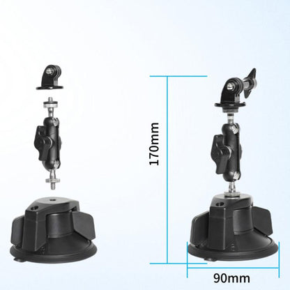 Soporte de ventosa para parabrisas de auto con rotación de 360 grados y base de vacío para DJI Osmo Action 6 (negro) — image…