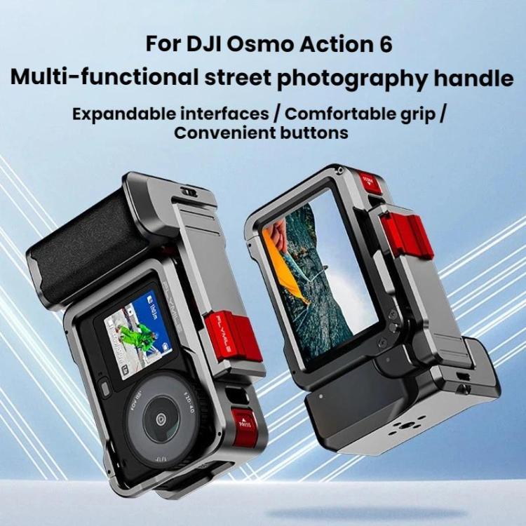 Kit de marco protector de jaula extendida Flymile para DJI Osmo Action 6 (plateado) — imagen 2