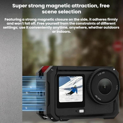 Estuche de expansión con marco protector metálico para cámara Flymile para DJI Osmo Action 6 (negro y rojo) — imagen 7
