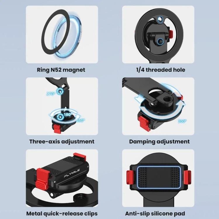 Clip de extensión de soporte magnético bidireccional Flymile para DJI Osmo Action 6 (AC6018) — imagen 8