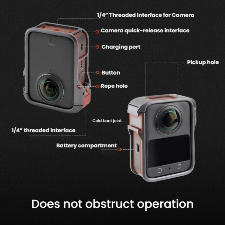 Marco protector extendido de jaula metálica para cámara panorámica PGYTECH para DJI Osmo 360 (P-63B-010) — imagen 3