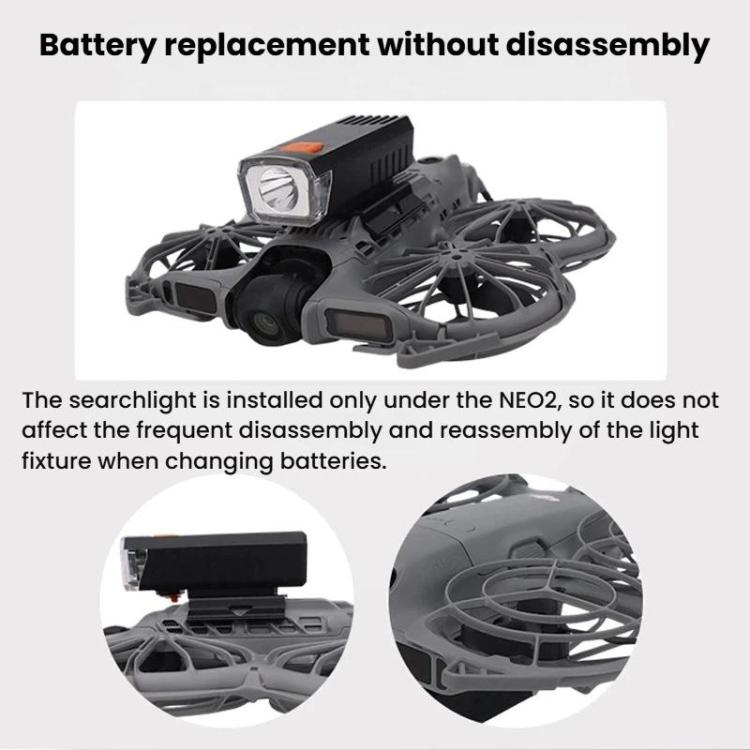 Reflector fijo recargable para luz nocturna colgante para dron 2 CQT para DJI Neo — imagen 8