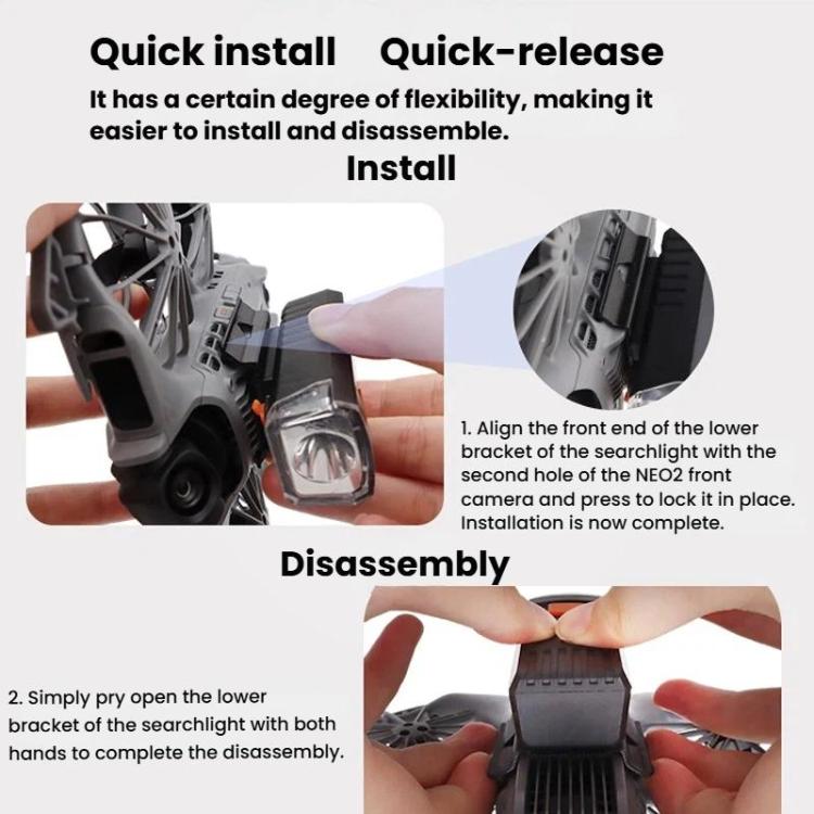 Reflector fijo recargable para luz nocturna colgante para dron 2 CQT para DJI Neo — imagen 9