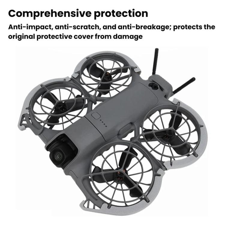Juego de 4 fundas protectoras para fuselaje y palas anticolisión para DJI Neo (gris) — imagen 3