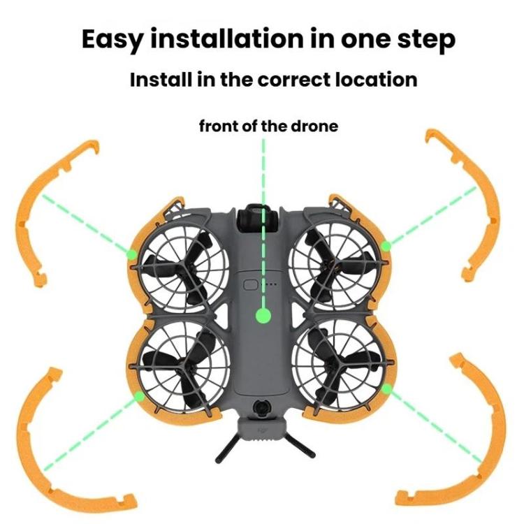 Juego de 4 fundas protectoras para fuselaje y palas anticolisión para DJI Neo (negro) — imagen 7