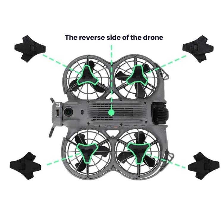 Kit de protección de fuselaje, parachoques, funda protectora y soporte plegable, color naranja) para DJI Neo — imagen 8