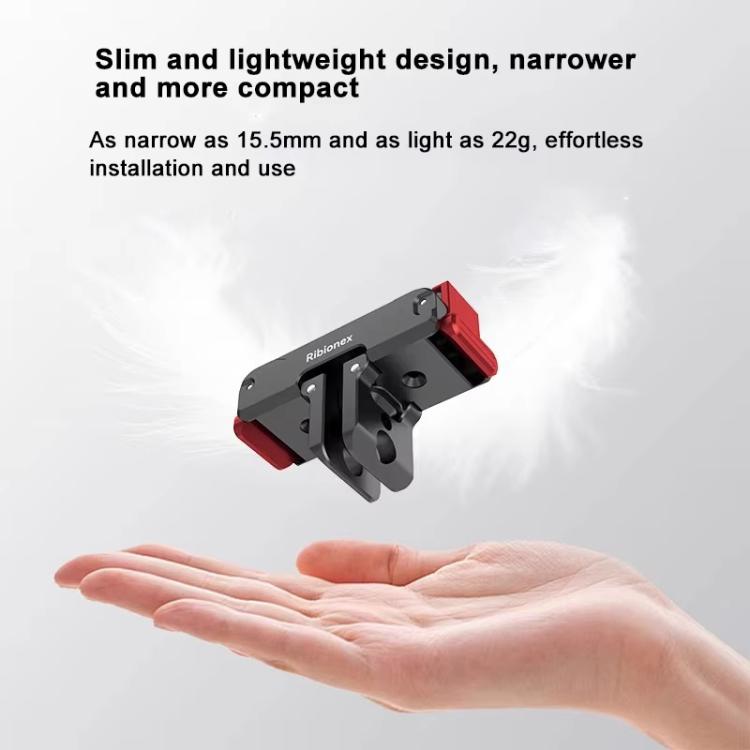 Adaptador de liberación rápida magnético de doble cara Ribionex para DJI Osmo Action 6 (negro) — imagen 5