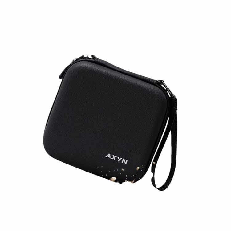 Estuche rígido de transporte, bolsa protectora portátil de almacenamiento con asa (negro)
